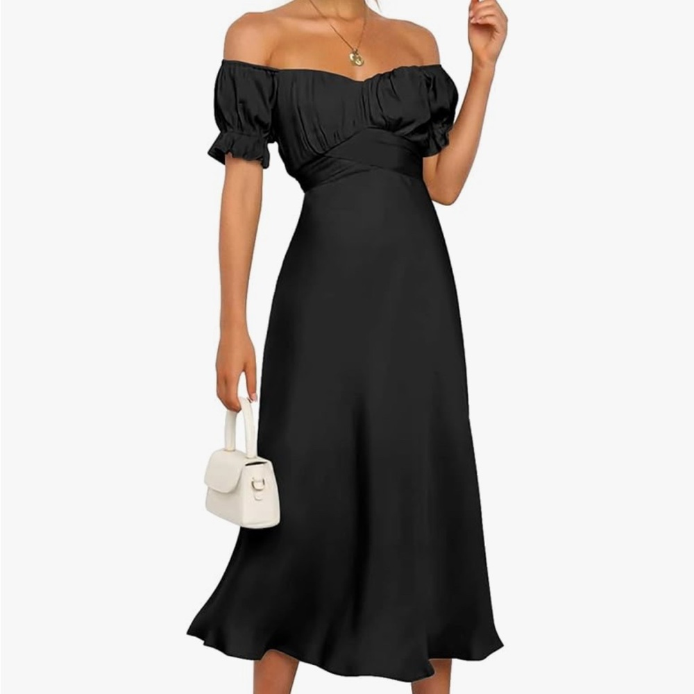 Elegant Black Off-Shoulder Dress